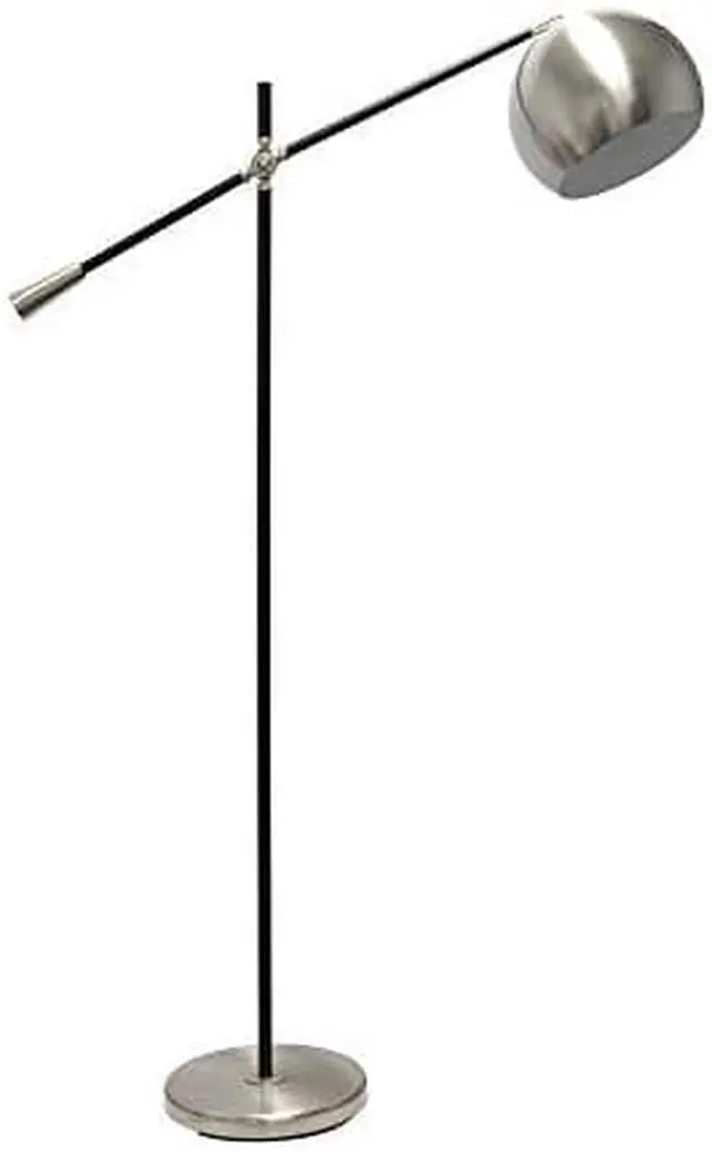 Alt view image 8 of 8 - Lalia Home Black Matte Swivel Floor Lamp with Inner White Dome Shade