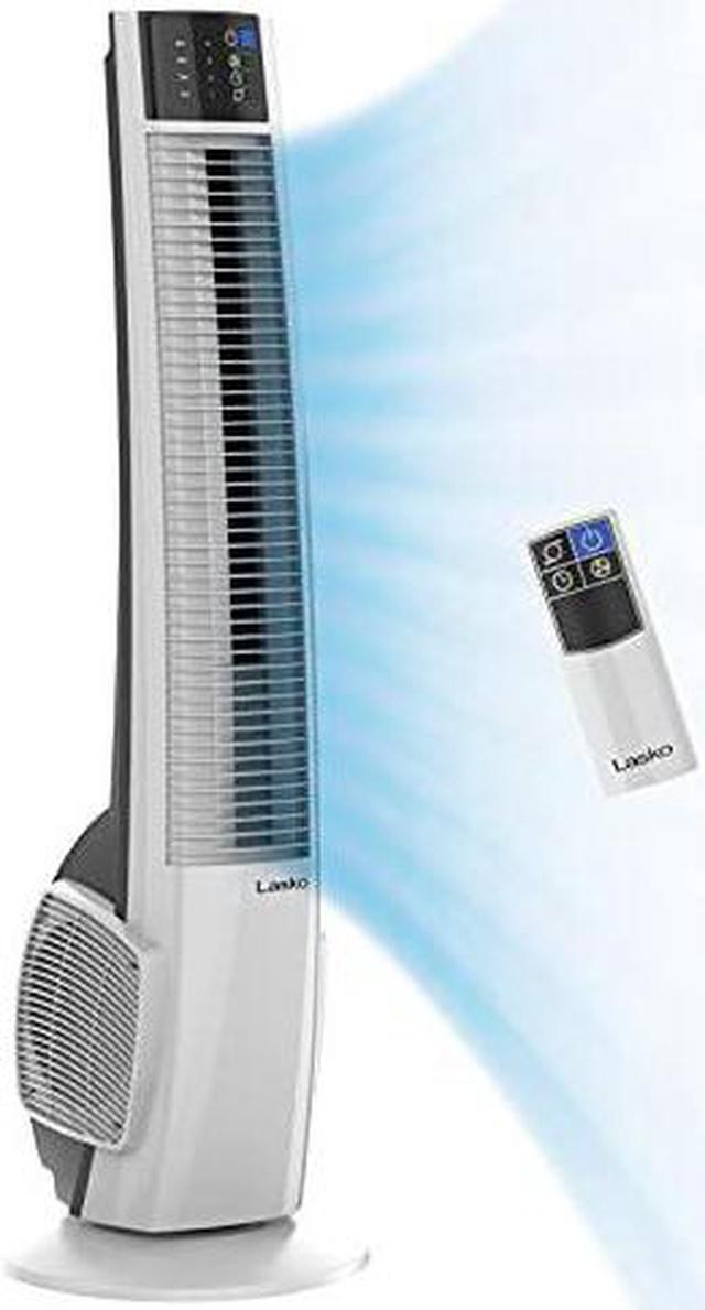 Alt view image 6 of 9 - Lasko Oscillating Tower Fan with Remote Control - Tower Fan for Bedroom & Office, 4 Quiet Speeds, 38" White, T38400