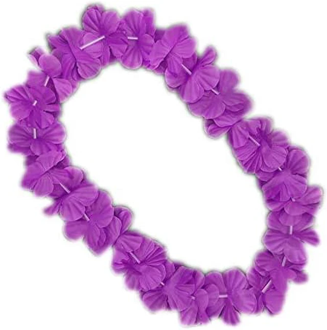 Main image of blinkee Hawaiian Flower Lei Necklace Purple