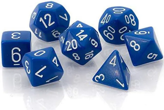 Alt view image 2 of 2 - Chessex CHX25406 Dice-Opaque Blue/White Set