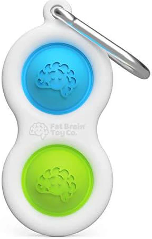 Alt view image 2 of 2 - fat brain toys simpl dimpl - blue/lime - simpl dimpl - simple dimple - blue/lime office & desk toys for ages 3 to 12