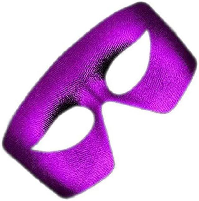 Alt view image 3 of 3 - Blinkee MPNLMMG Mardi Gras Masquerade Non-Light Up Metallic Mask for Men &Women, Purple