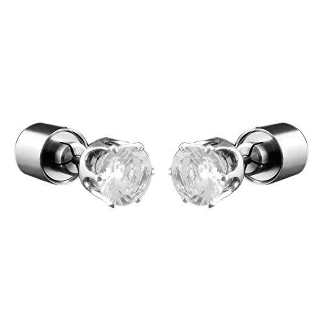 Alt view image 4 of 4 - Blinkee 675030 LED Faux Diamond Pierced Earrings, White