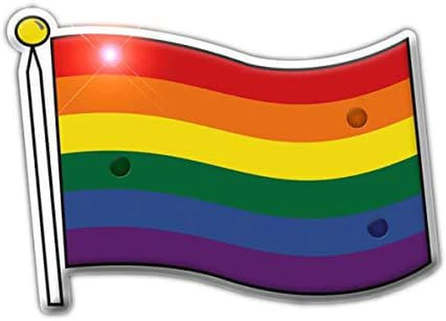 Main image of blinkee Rainbow Pride Flag Light Up Pin