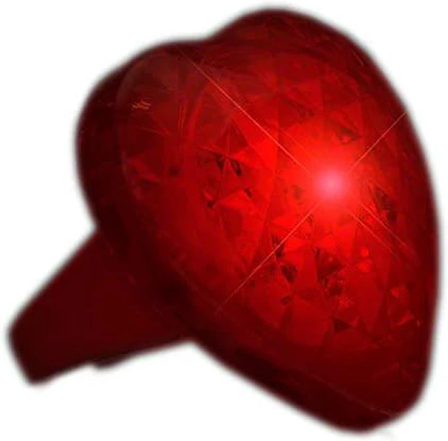 Main image of blinkee Huge Pulsing Red Heart Gem Light Up Ring
