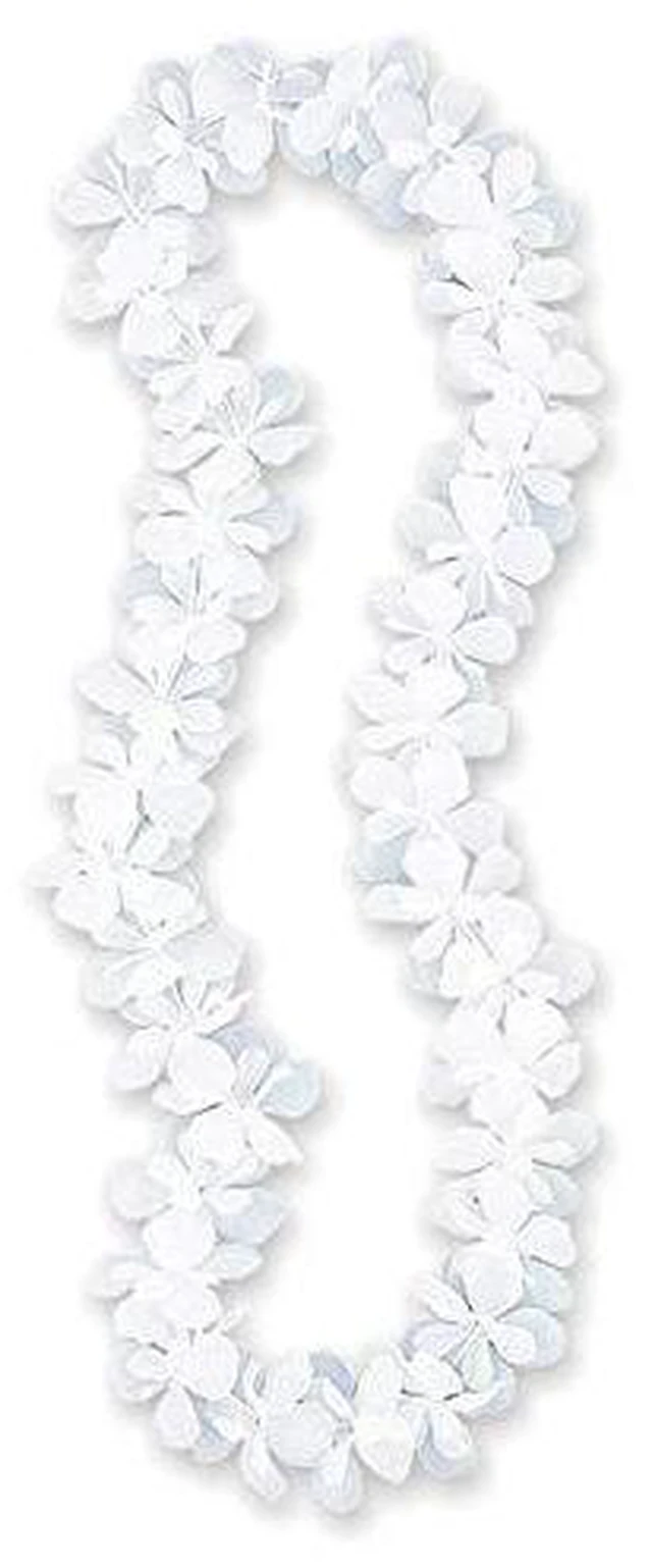 Main image of blinkee Hawaiian Flower Lei Necklace White