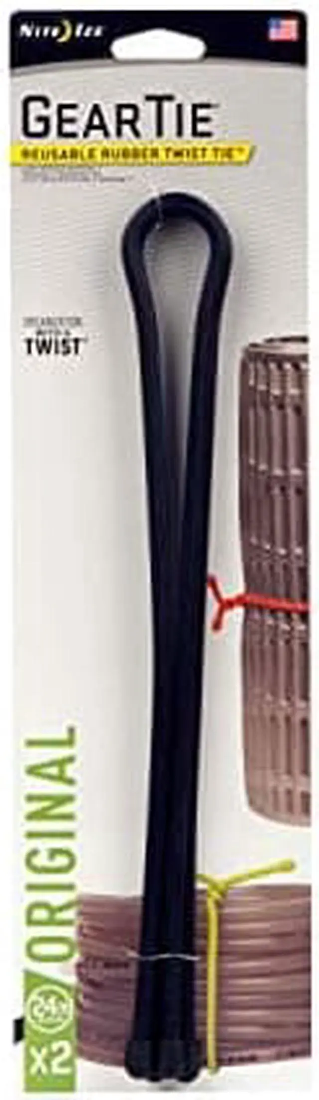 Alt view image 11 of 12 - NITE IZE GEAR TIE 24" BLACK 2PK