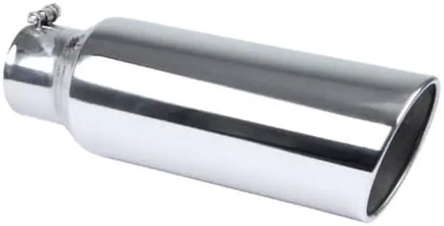 Main image of Pypes Exhaust (EVT406-18) 4" In x 6" Out x 18" Long Polished Stainless Steel Bolt-On Exhaust Tip