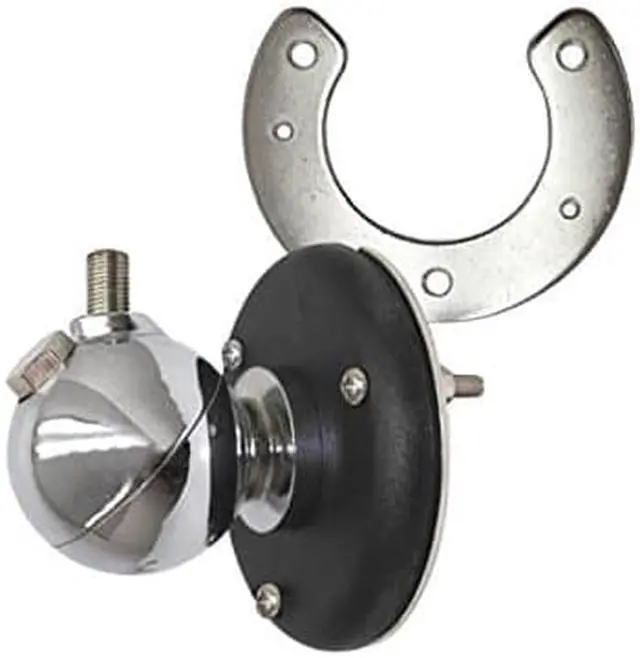 Alt view image 3 of 3 - Procomm JBC9853P Heavy Duty Chrome Ball Mount with 0.38 x 24 in. Threads & SO239 Connector