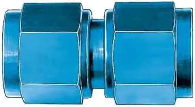 Main image of Aeroquip FCM2918 Blue Anodized Aluminum -12AN Female Flare Swivel Adapter