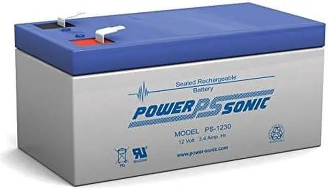 Alt view image 3 of 3 - Power-Sonic PS-1230 Sealed Lead Acid Battery w/ F1 Terminal