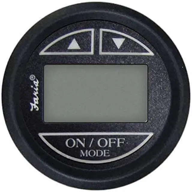 Alt view image 4 of 4 - Faria Beede Instruments Euro Black Depth-in Hull Mount 12851