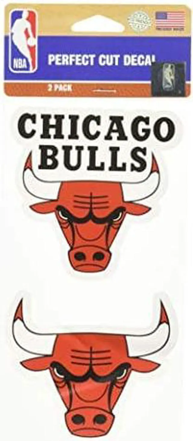 Alt view image 2 of 3 - chicago bulls set of 2 die cut decals