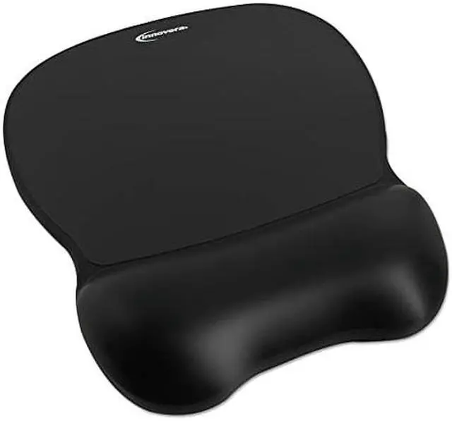 Alt view image 12 of 13 - Innovera IVR51450 Black Gel Mouse Pad with Wrist Rest