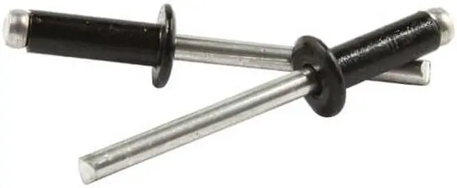 Main image of Allstar ALL18128 Black 1/4" to 3/8" Grip Range Small Head Rivet with Aluminum Mandrel, (Pack of 250)