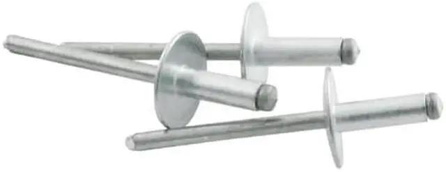 Main image of Allstar Performance ALL18151 Aluminum 1/4" - 3/8" Grip Range Large Head Rivet, (Pack of 250)