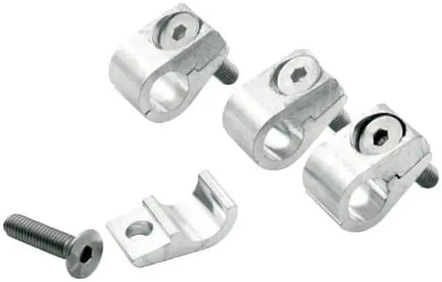 Main image of Allstar ALL18323 3/8" I.D Aluminum Clamp-On Style Universal Line Clamp, (Pack of 4)