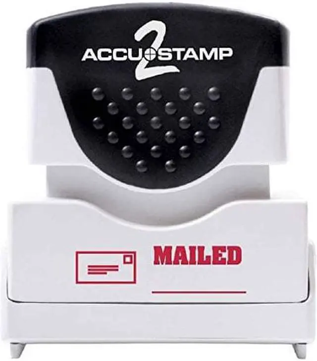 Alt view image 3 of 7 - Accustamp2 035586 1 5/8 x 1/2 Red Mailed Accustamp2 Shutter Stamp with Microban