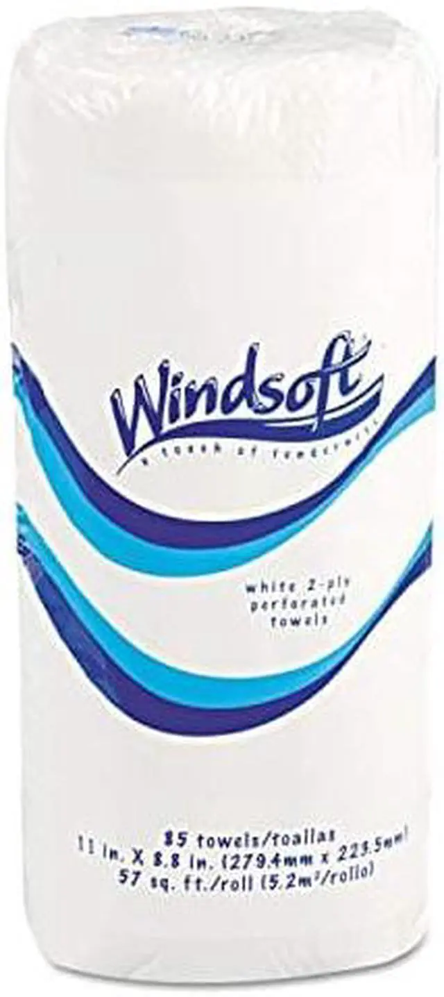 Alt view image 9 of 14 - Windsoft 1220-85RL Perforated Paper Towel Rolls- 11 x 8 4/5- White- 84/Roll
