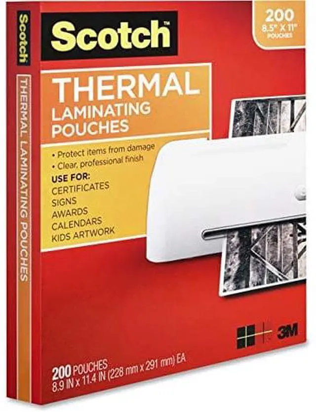 Alt view image 14 of 20 - Scotch Letter Size Thermal Laminating Pouches 3 mil 11 2/5 x 8 9/10 200 per Pack TP3854200
