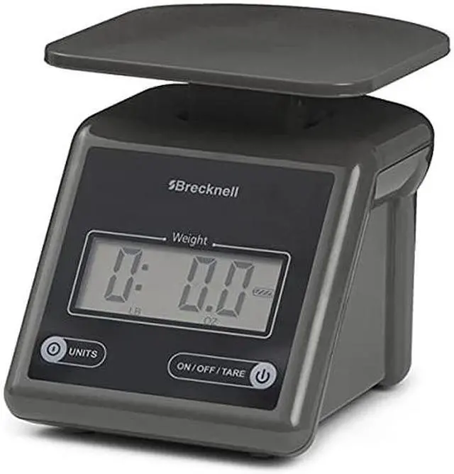 Alt view image 12 of 13 - Brecknell Electronic Postal Scale, 7 lbs Capacity, 6 4/5 x 5 3/5 Platform, Gray