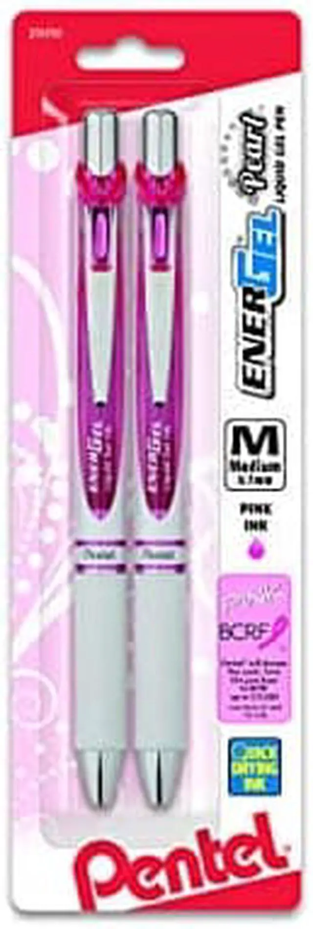 Main image of Pentel Pink BCA EnerGel Pearl RTX Retractable Gel Pen, 0.7mm (BL77WBP2PP)