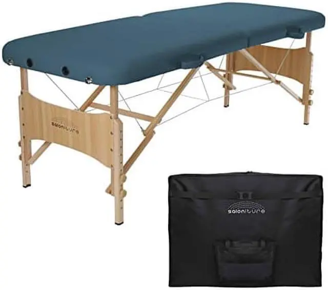 Alt view image 5 of 10 - Saloniture Basic Portable Folding Massage Table - Blue