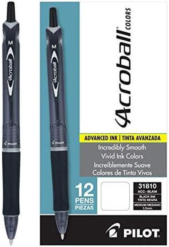 Alt view image 5 of 5 - Pilot Acroball Pen .1mm Retractable Black Barrel/Ink 31810