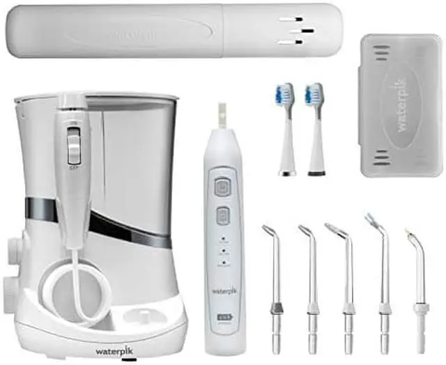 Alt view image 12 of 15 - Waterpik Complete Care 5.0 Toothbrush & Water Flosser white