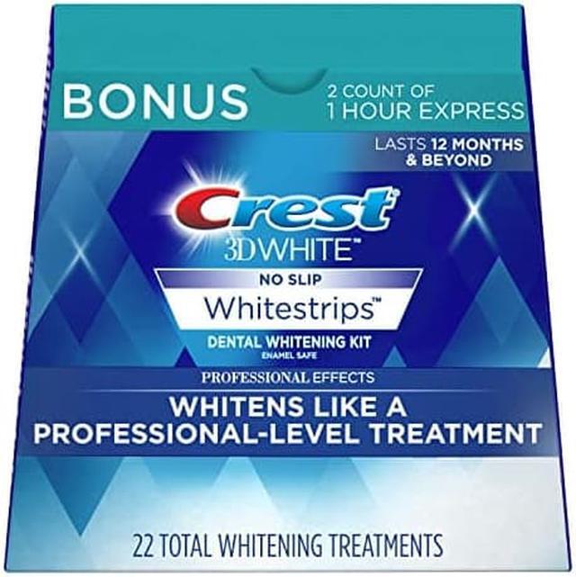 Main image of Crest 3D White Professional Effects Whitestrips 20 Treatments + Crest 3D White 1 Hour Express Whitestrips 2 Treatments - Teeth Whitening Kit