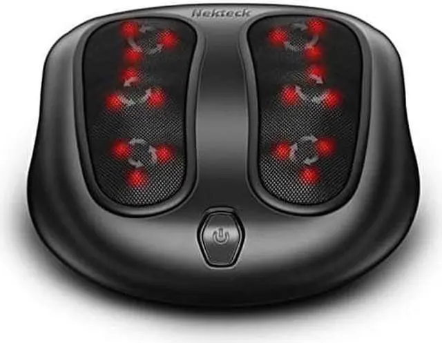 Alt view image 8 of 8 - Nekteck Foot Massager Kneading Shiatsu Therapy Massage with Built in Heat Function and Power Cord - Black