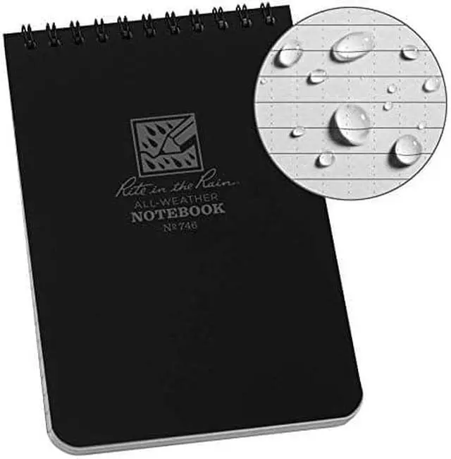 Alt view image 5 of 9 - RITE IN THE RAIN 746 All Weather Spiral Notebook,Uni,4in.x6in