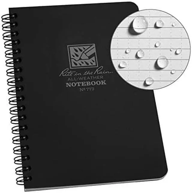 Alt view image 3 of 3 - RITE IN THE RAIN 773 All Weather Spiral Notebook,Uni,4-5/8in.