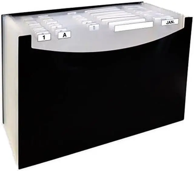 Alt view image 20 of 20 - C-Line 21-Pocket Stand-Up Design Expanding File 12" Exp Legal 15 x 9 1/4 Black