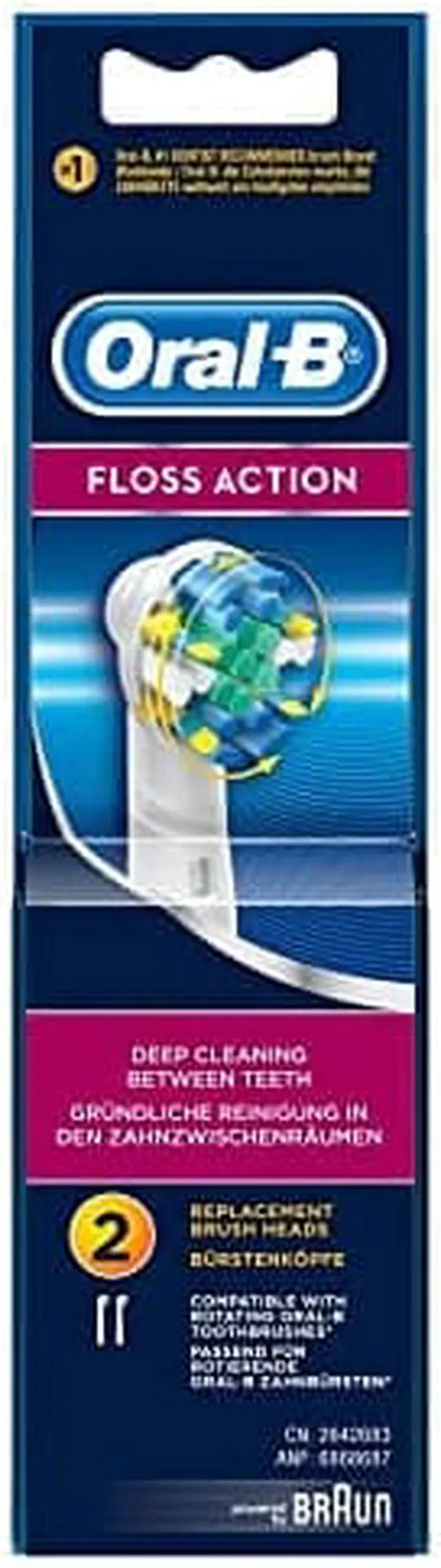 Main image of Oral B EB25-2 Floss Action Brush Heads 2 Pack