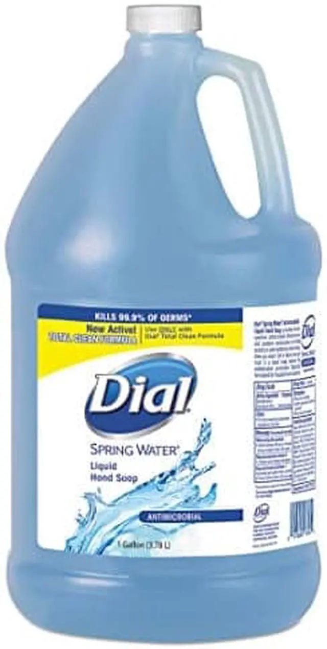 Alt view image 8 of 8 - Dial DIA15926EA Antimicrobial Liquid Hand Soap, Spring Water Scent, 1 Gal Bottle