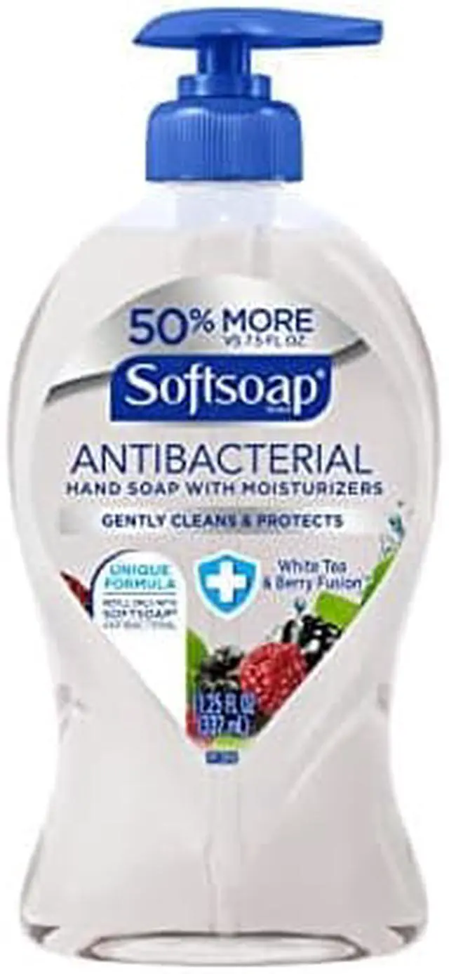 Alt view image 9 of 9 - Softsoap US03574A Antibacterial Hand Soap, White Tea & Berry Fusion, 11 1/4 Oz Pump Bottle, 6/Ctn