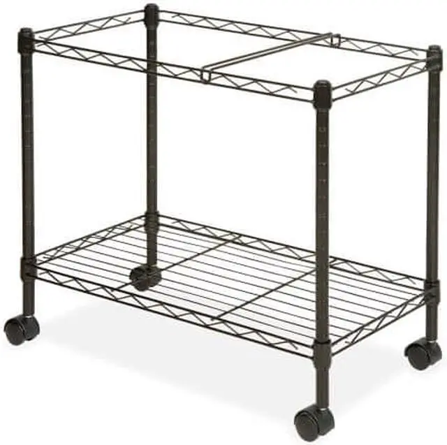 Alt view image 6 of 8 - Lorell Mobile File Cart - 4 Casters - Steel - 12.9" Width x 25.8" Depth x 20.5" Height - Black  LLR45651