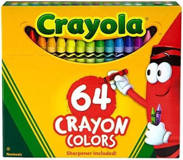 Alt view image 14 of 14 - Crayola Crayons 64-Pack with Built-In Sharpener