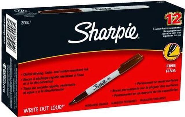 Sharpie Fine Point Permanent Marker - Fine Point Type - Brown - 1 / Each
