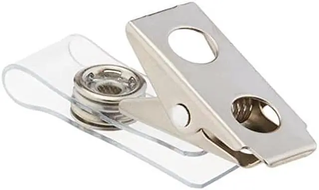 Alt view image 9 of 9 - Baumgartens SICURIX ID Strap Clips, Clear, 25/Pack