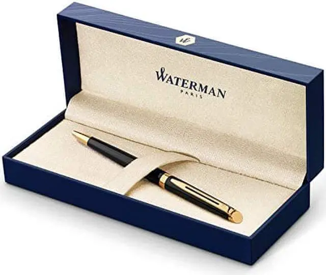 Alt view image 2 of 2 - Waterman Hemisphere Black with Golden Trim, Ballpoint pen with Medium Blue refill (S0920670)