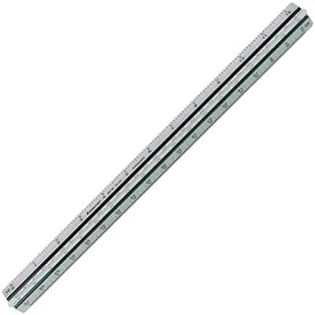 Alt view image 13 of 13 - Staedtler Engineers Pro Triangular Scale Mars ALM 12" Silver 987M1834BK