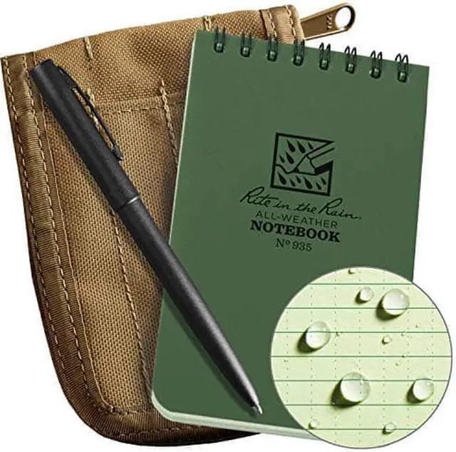 Alt view image 5 of 5 - Rite in the Rain 935KIT 3x5 Kit Green Book with Tan Cover
