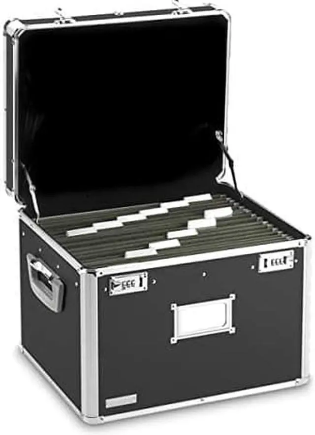 Alt view image 6 of 6 - Vaultz Locking File Chest Storage Box Letter/Legal 17-1/2 x 14 x 12-1/2 Black