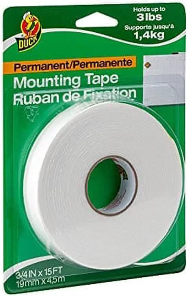 Alt view image 6 of 8 - Duck HU-15-6 Permanent Foam Mounting Tape- 3/4" x 15 ft.- White