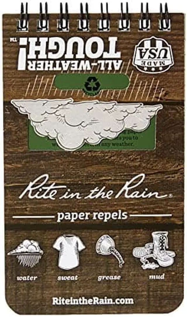 Alt view image 5 of 7 - RITE IN THE RAIN 935 All Weather Memo Book,Universal,3 x 5 In