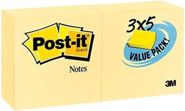 Alt view image 3 of 4 - POST-IT 655-24VAD Sticky Notes,3x5 In.,Yellow,PK24