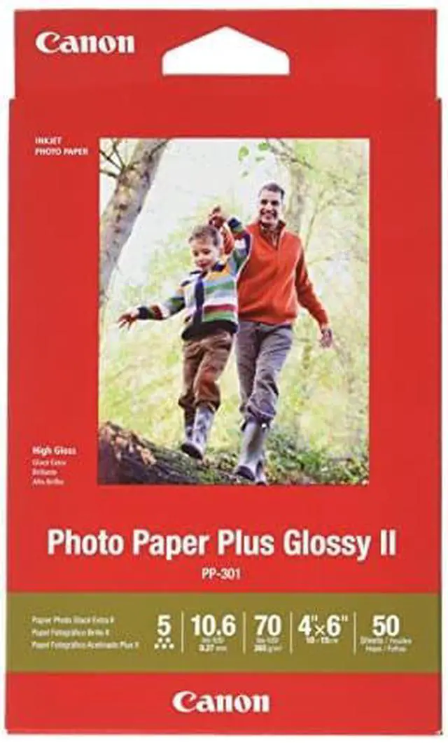 Alt view image 9 of 9 - Canon Photo Paper Plus Glossy Ii, 4 X 6, Glossy White, 50/Pack 1432C005