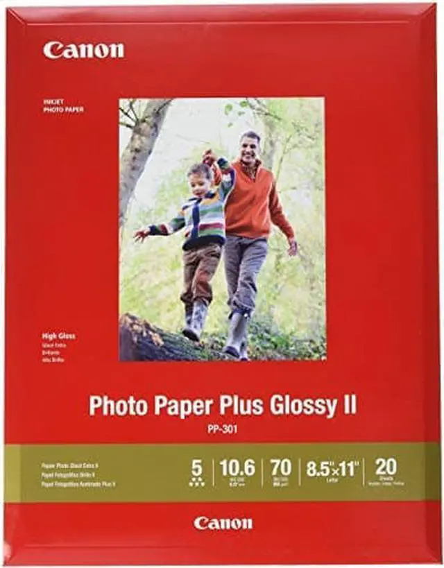 Alt view image 11 of 11 - Canon Photo Paper Plus Glossy Ii, 8.5 X 11, Glossy White, 20/Pack 1432C003